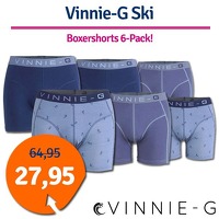 Bekijk de deal van 1dagactie.nl: 6-pack Vinnie-G ski boxershorts