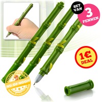 Bekijk de aanbieding van voorHAAR.nl: 3 x bamboe pennen