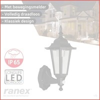 Ranex LED solar wandlamp