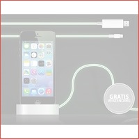 Dock voor je smartphone met LED-kabel