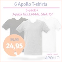 6-pack Apollo heren T-shirts