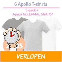 6-pack Apollo heren T-shirts