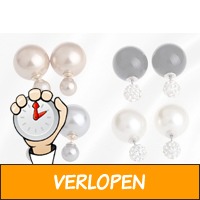 2 paar Double Dots oorbellen