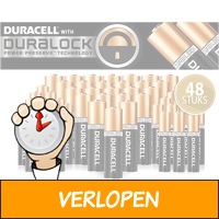 48x Duracell Duralock batterijen