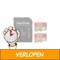 2 x SanDisk Micro SDHC Extreme geheugenkaart