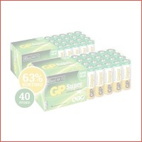 40-pack GP Super Alkaline AA/AAA