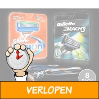 8-pack Gillette Fusion Of Mach3 scheermesjes