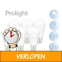 6 Prolight E27 dimbare LED-lampen