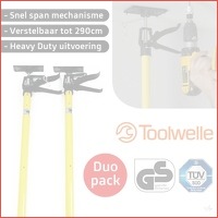 2-pack Toolwelle telescopische steunen