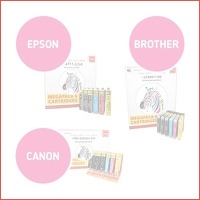 6-pack inktpatronen voor Canon, Brother ..