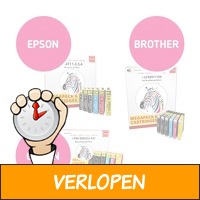 6-pack inktpatronen voor Canon, Brother en Epson