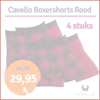 Cavello boxershorts rood 4-pack