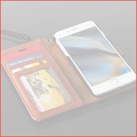 Luxe lederen smartphone wallet case