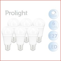 6 Prolight E27 dimbare LED-lampen