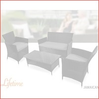 4-delige loungeset met comfortabele kuss..