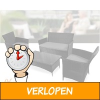 4-delige loungeset met comfortabele kussens