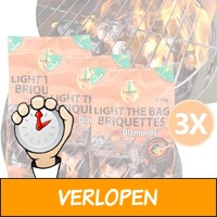 3-Pack Lokkii Briketten voor de barbecue