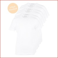 6-pack witte T-shirts