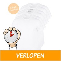 6-pack witte T-shirts