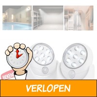 2-pack LED lampen met bewegingssensor