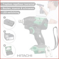 Hitachi WR14DSL slagmoersleutel