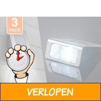 3 x RVS buitenlampen