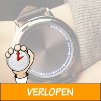 Unisex lederen LED Watch