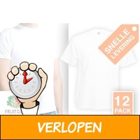 12 Fruit of the Loom T-shirts ronde hals