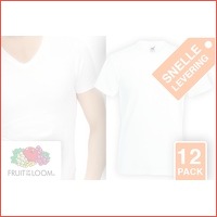 12 Fruit of the Loom T-shirts V-hals