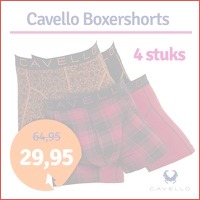 4 x Cavello boxershorts rood/oranje