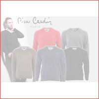 Pierre Cardin V-hals pullover in 5 kleur..