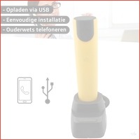 Mobiele telefoonhandset met USB-lader