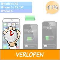 Battery case voor iPhone 4/4S, 5/5S en 6