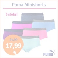 3-pack Puma dames minishorts