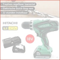 Hitachi 18V DS18 DJL accuboormachine