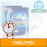 140 Finish Powerball All-in-1 vaatwastabletten