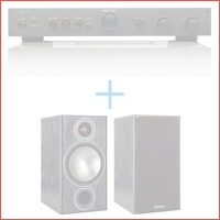 Rotel RA-10 (zwart) + Monitor-Audio Bron..