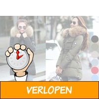 Winterjas met faux fur bontkraag