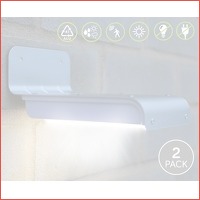 2-pack eco solar LED buitenlampen