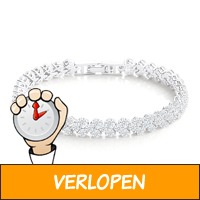 Witgoud gevulde schakelarmband