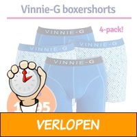 Vinnie-G boxershorts Blue Sky - Print Uni blauw