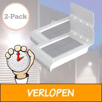 2-Pack solar LED-buitenlampen