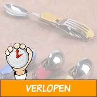 Handige multitool met vork, lepel en mes