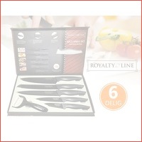 6-delige Royalty Line Carbon messenset