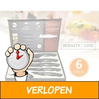 6-delige Royalty Line Carbon messenset