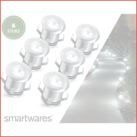 6 x RVS LED grondinbouwspots