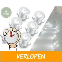 6 x RVS LED grondinbouwspots