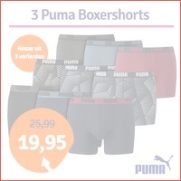 3-pack Puma Tooth boxershorts