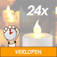 24 x LED theelichtjes/waxinelichtjes