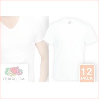 12 Fruit of the Loom T-shirts V-hals